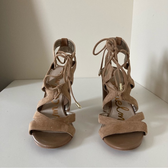 Sam Edelman Tan Strappy Heeled Sandals size 8 - Picture 3 of 8